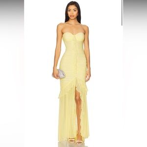 MAJORELLE Giules Gown Light Yellow Sz XXS